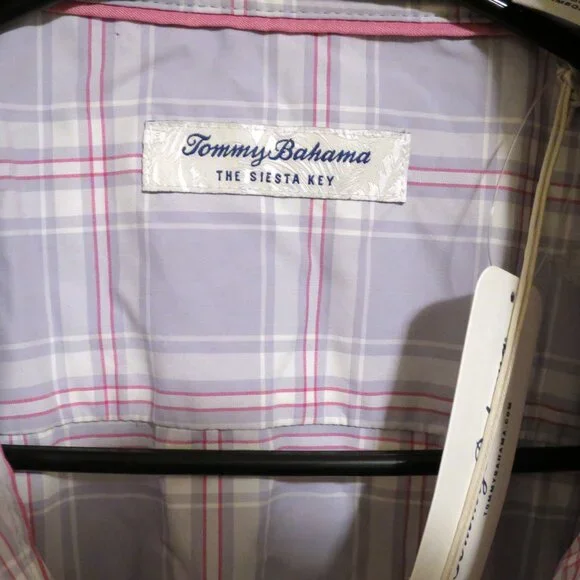 Tommy Bahama Shirt Mens 4XLT New Siesta Key Short Sleeve Button Performance Blue